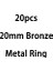 20MM Bronz Stil Metal Bağlayıcı Menteşeli Halka Altın Gevşek Yaprak Açılış Daire Defter Döngüler Scrapbook Albüm Ofis Bağlama Halkası Not Defteri Üzerinde (Yurt Dışından) 1