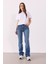 Emilie Dirty Med Blue Bootcut Jean Pantolon - Dırty Med Blue 4