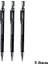 3 Adet Siyah Kalem Stili Mekanik Kalem Seti 2b Otomatik Kalemler Gri Renkli Kurşun Kalem Çizim Yazma Araçları Kırtasiye (Yurt Dışından) 1