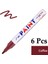 Kahve-6 Adet Tarzı 6 Adet Renkli Kalıcı Boya Kalemi Su Geçirmez Beyaz Kalemler Lastik Tekerlek Kauçuk Kumaş Boya Metal 12 Renk Boya Kalem Pens (Yurt Dışından) 1