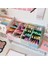 Altın Tarzı Sevimli Macaron Renkli Masaüstü Kalem Tutucu Organizatör Kalem Makyaj Fırça Saklama Kutusu 4 Bölme Kozmetik Organizer Kutuları (Yurt Dışından) 3