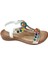 25Y150-1 Kadın Taşlı Düz Taban Comfort Sandalet Siyah 1