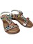 25Y150-1 Kadın Taşlı Düz Taban Comfort Sandalet Siyah 3