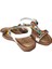 25Y150-1 Kadın Taşlı Düz Taban Comfort Sandalet Siyah 4