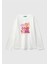 Kız Çocuk Ekru Önü Çok Renkli Baskılı Bisiklet Yaka Uzun Kollu T-Shirt 1
