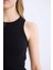 Fitted Halter Yaka Fitilli Kaşkorse Atlet Black 4