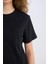 Regular Fit Bisiklet Yaka Basic Düz Kısa Kollu Tişört Black 5