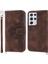 Samsung Galaxy S21 Ultra Kabartmalı Darbeye Bileklik Kartı Için Flip Case (Yurt Dışından) 1