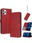 Kart Yuvası ile IPhone 11 Pro Max Saf Renk Pu Deri Için Flip Case (Yurt Dışından) 1