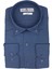 Petrol Slim Fit Uzun Kollu Erkek Gömlek 1