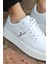 Zeno Beyaz Beyaz Garantili Dikişli Kalın Taban Bağcıklı Erkek Ortopedik Günlük Sneaker Spor Ayakkabı ZENO-7937 4