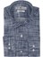 Lacivert Beyaz Desenli Slim Fit Uzun Kollu Erkek Gömlek 1