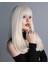 Luxury Özel Perçemli Soğuk Sarı Vip Peruk 1