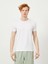Erkek Beyaz Slim Fit Pamuklu Basic Tişört 1