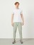 Erkek Beyaz Slim Fit Pamuklu Basic Tişört 2