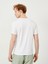 Erkek Beyaz Slim Fit Pamuklu Basic Tişört 4