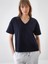 Kadın Lacivert Oversize Pamuklu Basic Tişört 1