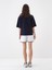 Kadın Lacivert Oversize Pamuklu Bluz 4
