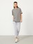 Kadın Gri Big Oversize Pamuklu Basic Tişört 2