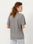 Kadın Gri Big Oversize Pamuklu Basic Tişört 4