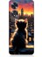 Oppo A60 Uyumlu Kedi ve Şehir Desenli Silikon Kılıf 1