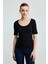 Kısa Kollu Pamuk T-Shirt - Siyah 1