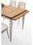 Ahşap Salon Yemek Masa Sandalye Takımı 1 Bench 4 Sandalyeli Yandan Açılır Büyüyen Meşe 70 x 110 cm 4
