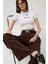 Nepo Baskılı Crop Beyaz T-Shirt 1