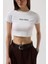 Nepo Baskılı Crop Beyaz T-Shirt 4