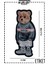 Ütü ile Yapışan Tarz Ayı Adam Figürlü Dokuma Arma Patch Yama Teddy Bear Gözlüklü Ayıcık Baron 2