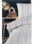 Sport Çizgili Nevresim Takımı Tek Kişilik Soft Line Gri 5
