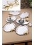 6 Adet Oval Papatya Çiçekli Kahve-Çay Servis ve Sunum Tepsisi 25 cm x 20 cm 1