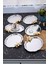 6 Adet Oval Papatya Çiçekli Kahve-Çay Servis ve Sunum Tepsisi 25 cm x 20 cm 2