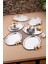 6 Adet Oval Papatya Çiçekli Kahve-Çay Servis ve Sunum Tepsisi 25 cm x 20 cm 3