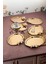 6 Adet Oval Papatya Çiçekli Kahve-Çay Servis ve Sunum Tepsisi 25 cm x 20 cm 2