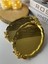 20*25 cm Parlak Gold Oval Kulplu 6 Adet Servis ve Sunum Tepsisi 2