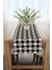 Kırmızı Siyah Kare Kalp Desenli Runner 40X220CM 1