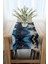 Lacivert Mavi Soyut Desenli Runner 40X220CM 1