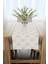 Krem Modern Kelebek Desenli Runner 40X140CM 1
