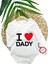 Unisex I Love Dady Yazılı Pamuklu Uzun Kollu Zıbın 1