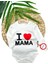 Unisex I Love Mama Yazılı Pamuklu Uzun Kollu Zıbın 1