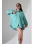 Mor Poplin Kumaş Çift Cepli Oversize Pamuklu Kadın Tunik Gömlek 1