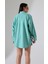 Mor Poplin Kumaş Çift Cepli Oversize Pamuklu Kadın Tunik Gömlek 2