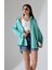 Mor Poplin Kumaş Çift Cepli Oversize Pamuklu Kadın Tunik Gömlek 3