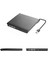 USB 3.0 Taşınabilir Ultra Ince Harici CD DVD Yazıcı Okuyucu Windows Mac Uyumlu 3