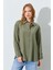 Kadın Lacivert Krınkıl Oversize Gömlek 1