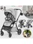 Hera Çift Yönlü Bebek Arabası Silver Gri 1