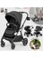 Hera Çift Yönlü Bebek Arabası Silver Siyah 1