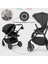 Hera Çift Yönlü Bebek Arabası Silver Siyah 3