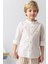 Erkek Çocuk Hakim Yaka Uzun Kollu Gömlek - Ekru 1